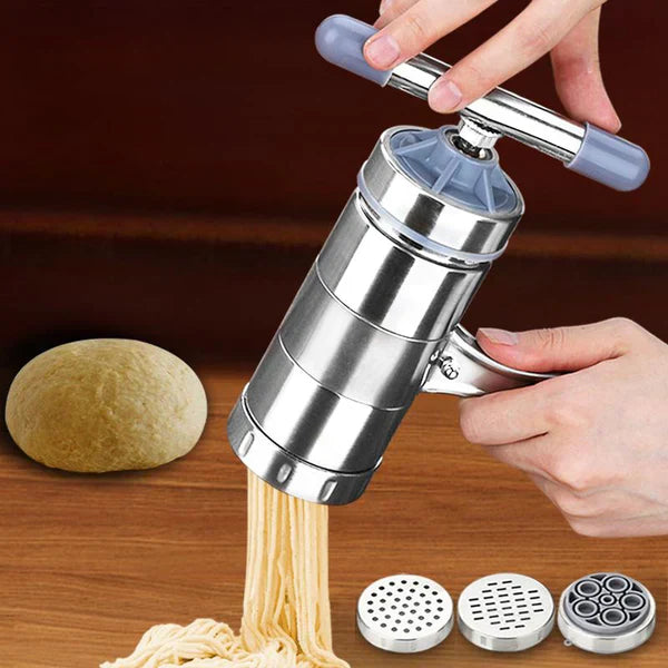 Manual stainless steel noodle maker for kitchen use