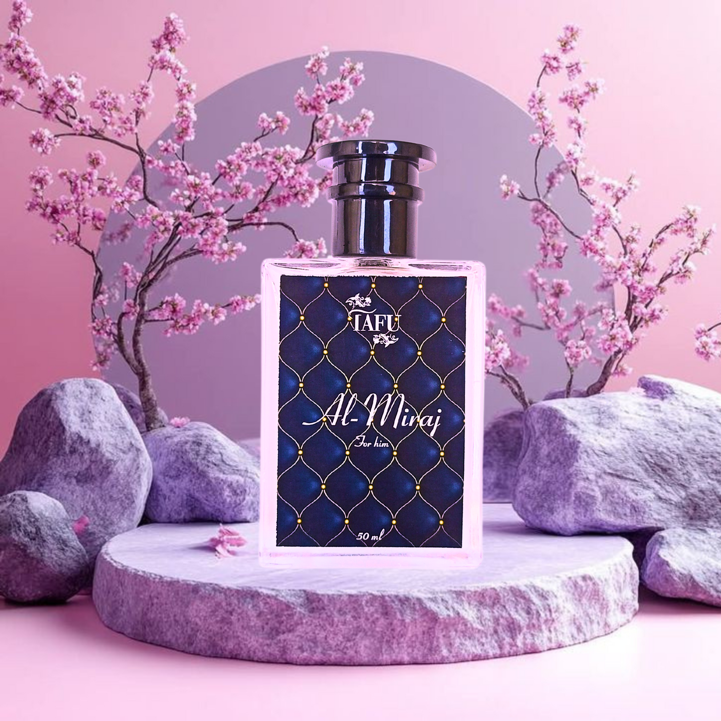 Al-Miraj perfume bottle with elegant design and long-lasting fragrance