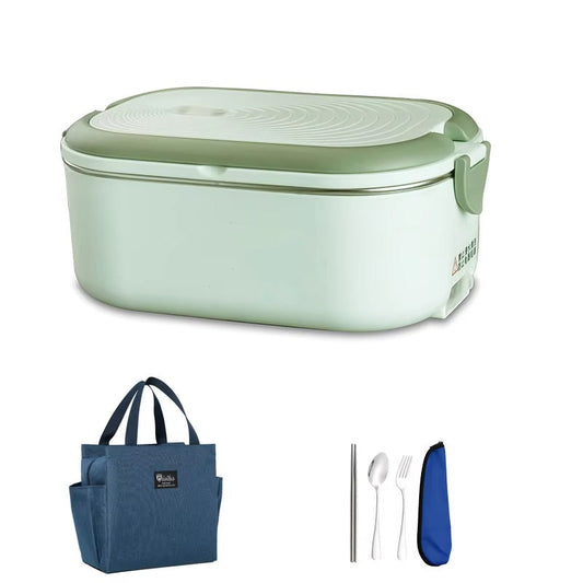 Electric lunch box for portable food heating and storage