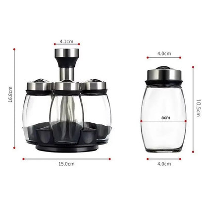 7pcs Rotating Spice Rack Set